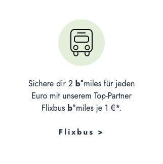 Flixbus buchen - b°miles und zusätzlich bahnbonus Punkte sammeln | Flixbus